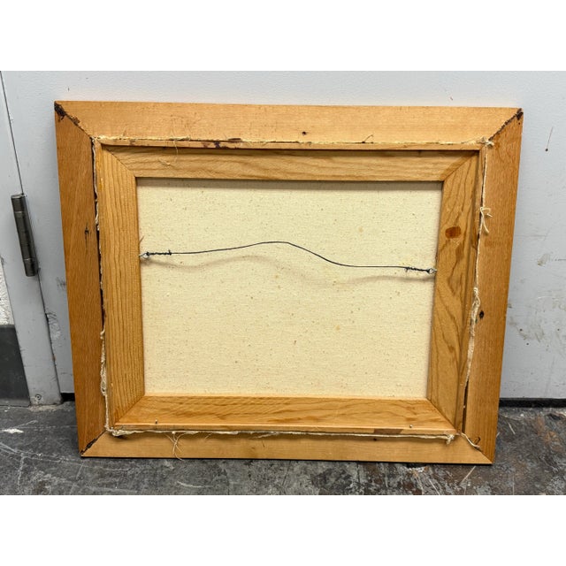 Artist Lace Framed Rustic Barn Painting, Circa 1963 For Sale - Image 12 of 12