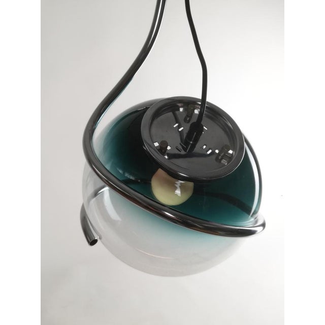 Space Age Pendant in Chrome and Murano Glass attributed to Fabio Lenci, 1970s For Sale - Image 15 of 18