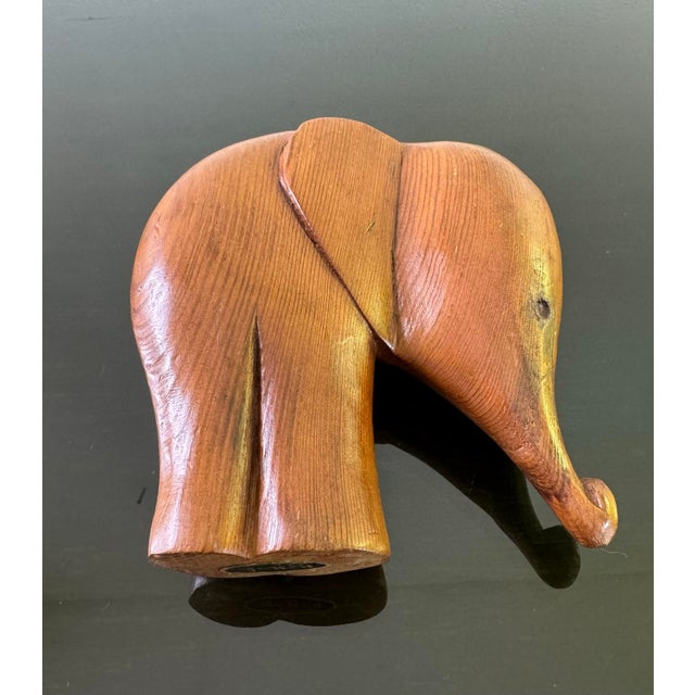 Mid-Century Modern Mid Century Paul Marshall Teak Elephant Statue For Sale - Image 3 of 8