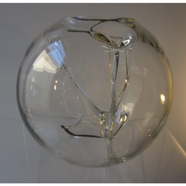 Large Glass Sphere Vase from Rosenthal, 1980s For Sale - Image 3 of 4