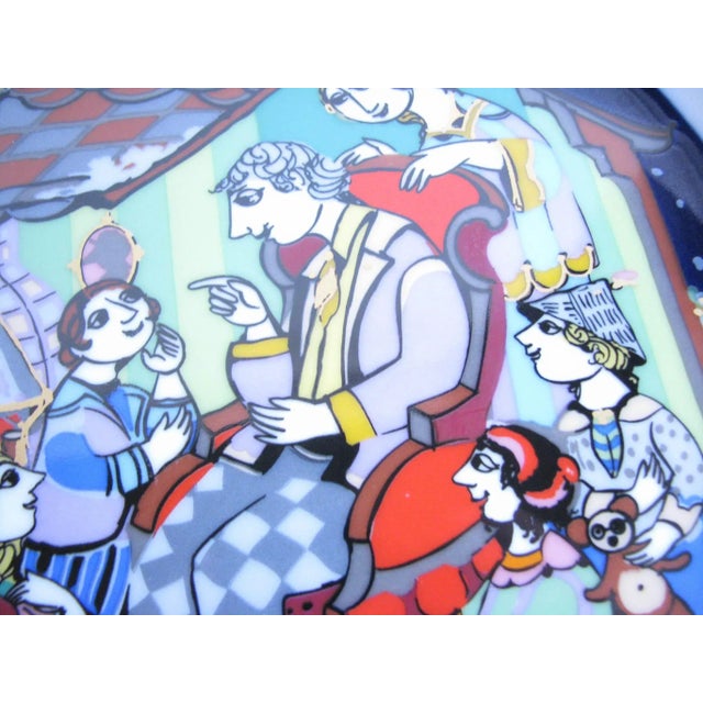 Rosenthal 1992 Bjørn Wiinblad & Rosenthal Weihnachten Christmas Carols Porcelain Plate For Sale - Image 4 of 9