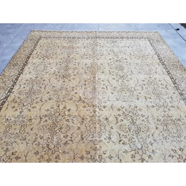Beige 1960s Beige Turkish Floor Carpet 6x10 For Sale - Image 8 of 10