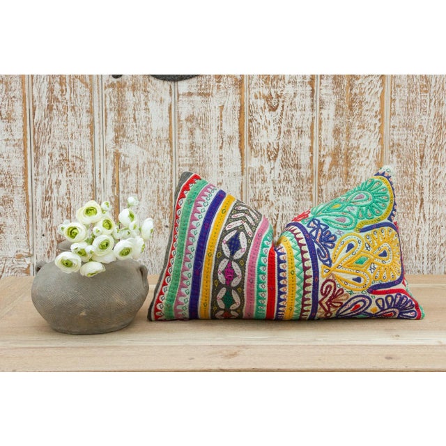 Tribal Kra Antique Tribal Grain Sack Pillow For Sale - Image 3 of 10