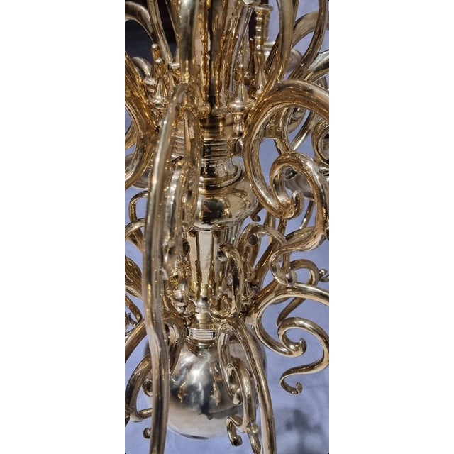 17th Century Dutch Brass Chandelier Candleholder For Sale - Image 14 of 18