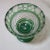 Glass Antique Handmade Cut to Clear Green Crystal Centerpiece Compote Candy Dish Bowl For Sale - Image 7 of 12