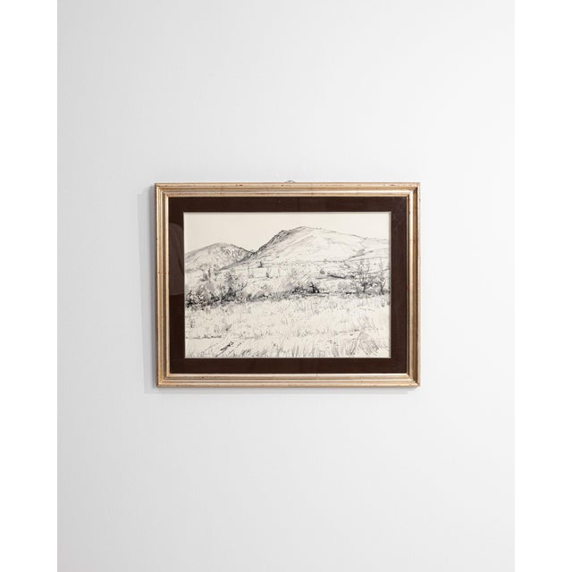 1980s France Brown Wood Drawing For Sale In Greensboro - Image 6 of 15