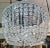 The last of our custom made Hollywood regency style crystal beehive flush mount chandeliers (can be hung on chain as well...