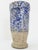 Terracotta Ceramic Vase with Blue and White Flowers For Sale - Image 11 of 11