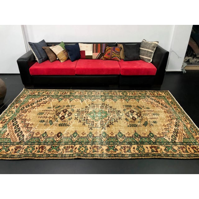 Vintage Distressed Turkish Area Rug For Sale In Phoenix - Image 6 of 11