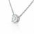 1-3 Carat Oval Diamond East West 14k Gold Floating Pendant Necklace For Sale - Image 4 of 5