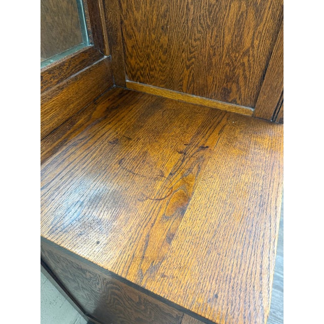 Wood Antique Arts & Crafts Mission Quarter Sawn White Oak Gentleman’s Chiffonier For Sale - Image 7 of 18
