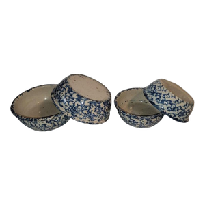Early 20th Century Collection of Four Cereal Sponge Bowls -4