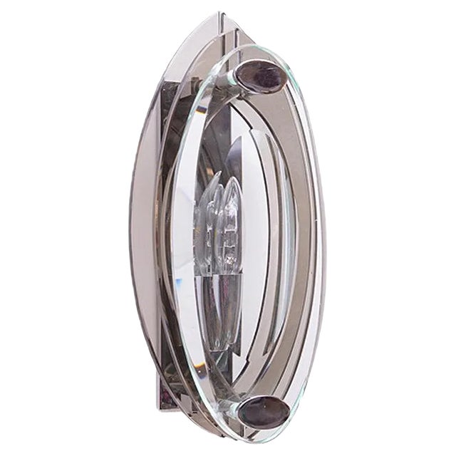 Vintage Two-Toned Glass Sconce from Veca For Sale