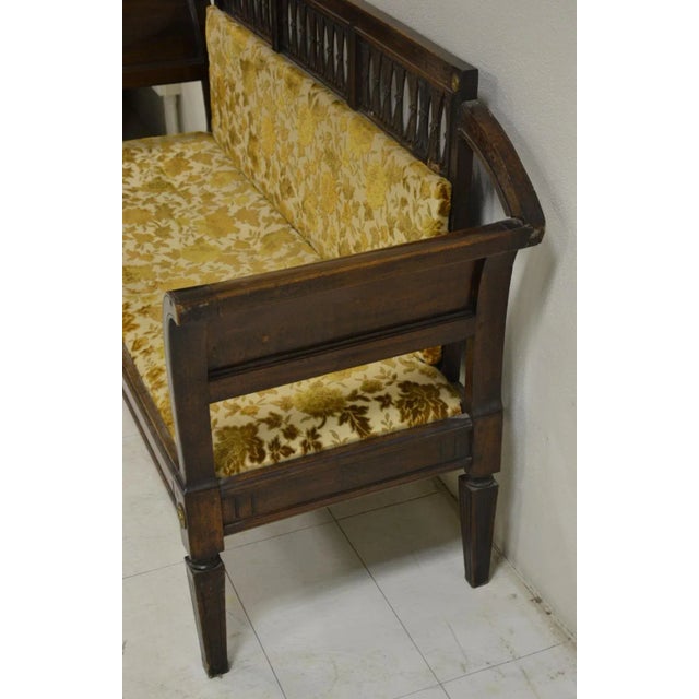 Antique Louis XVI Walnut Sofa For Sale - Image 5 of 9