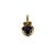 A rich purple amethyst is the centerpiece of this pendant, set in 14 karat yellow gold with scrolled accents and twisted...