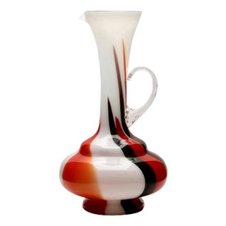 Florentine Pitcher Vase in Opaline Glass, 1955 For Sale