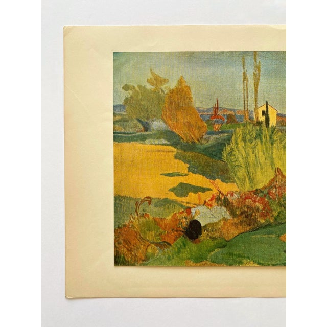 Paul Gauguin Vintage 1949 Lmtd Edtn Postimpressionist French Fine Art Lithograph Print " Paysage en Bretagne " 1889 For Sale In Kansas City - Image 6 of 12