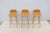 2020s Danish Iskos-Berlin for Muuto Brown Leather Fiber Bar Stools Oak Base - Set of 3 For Sale - Image 5 of 18