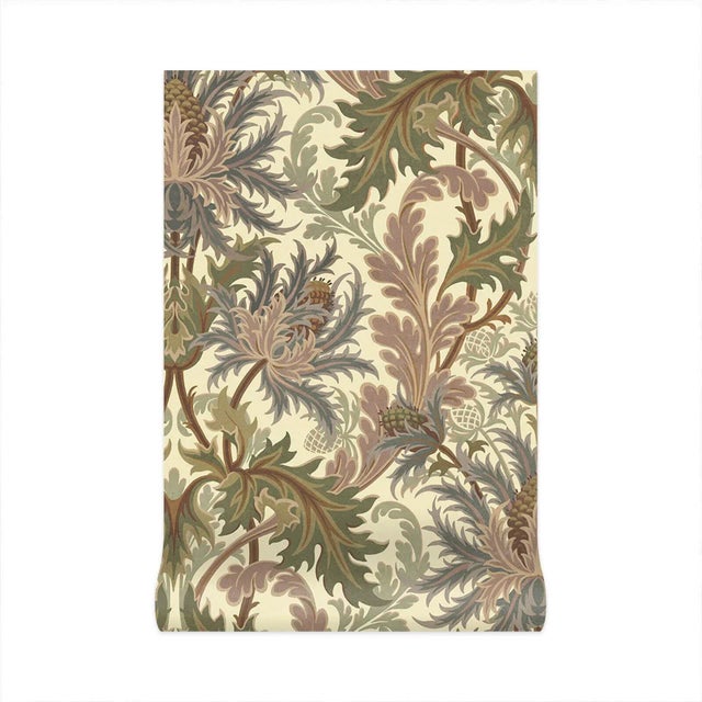 Paper House Of Hackney Aquifolia Wallpaper Sample - Ecru For Sale - Image 7 of 8