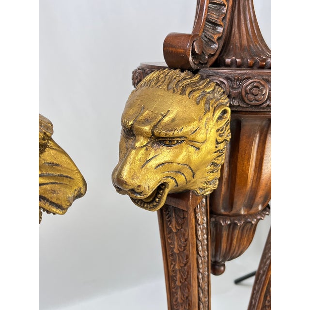 Neoclassical Empire Style Parcel Gilt Pedestals - A Pair For Sale - Image 10 of 18