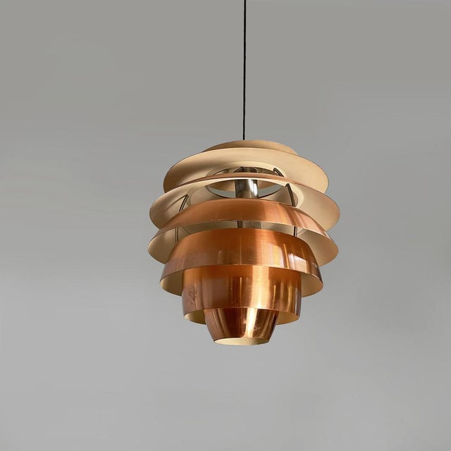 Mid-Century Modern Mid-Century Modern Italian Copper 1231 Pendant from Stilnovo, 1960s For Sale - Image 3 of 18