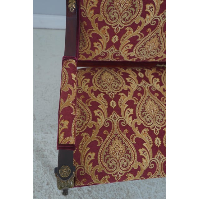 Antique 19th C. French Empire Bronze Mounted Settee Loveseat For Sale - Image 4 of 18