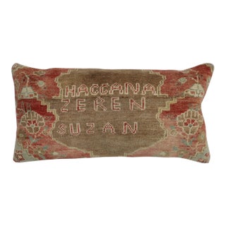 Large Floor Size Rustic Geometric Dowry Pillow For Sale