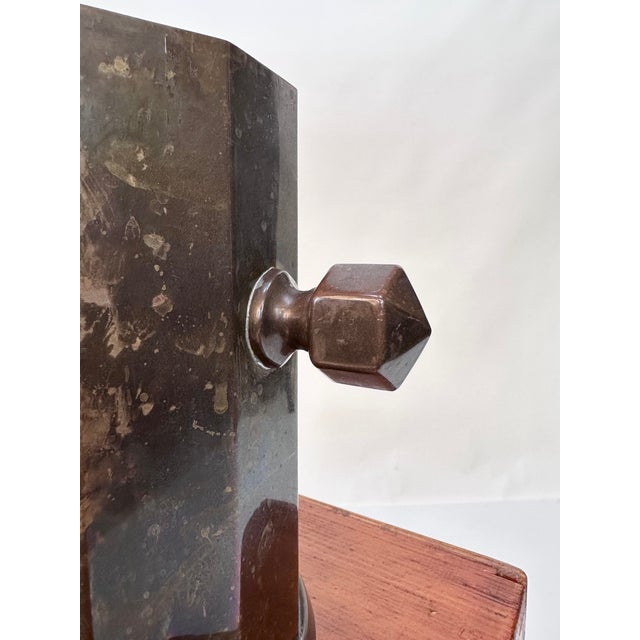 Large Antique Art Deco Wine Cooler in Patinated Brass from MUQ - Metallwarenfabrik Union Quedlinburg, Germany, 1920s For Sale - Image 3 of 18