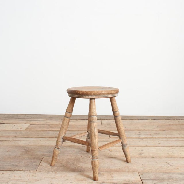 Vintage Rustic Wooden Stool For Sale - Image 6 of 6