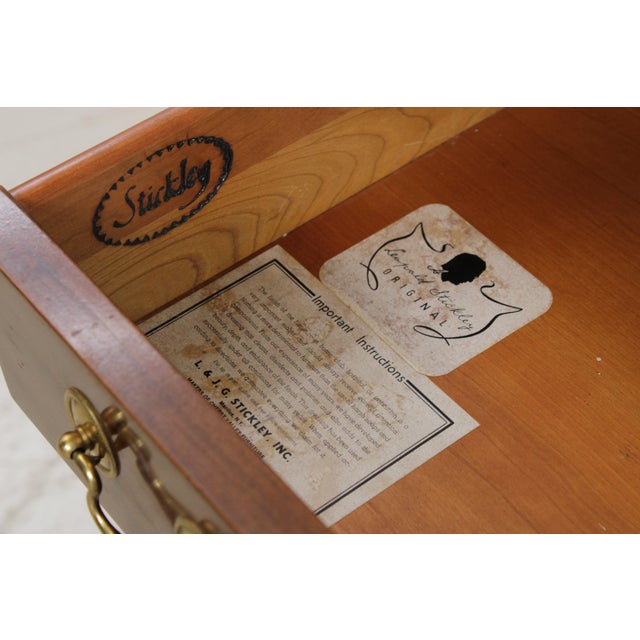 Pair of Stickley Cherry 3 Drawer Nightstands For Sale - Image 12 of 14