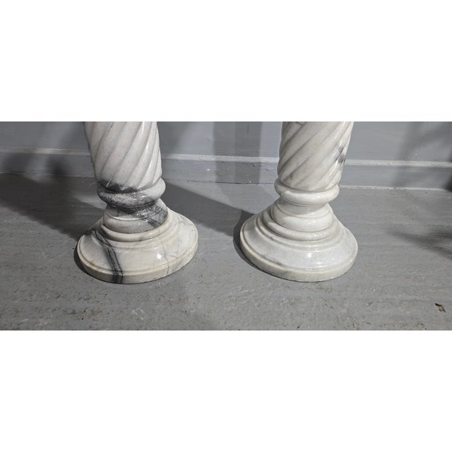 1930s Marble Columns, 1930, Set of 2 For Sale - Image 5 of 7