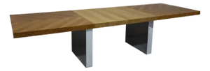 Milo Baughman for Thayer Coggin Double Pedestal Dining Table in Walnut