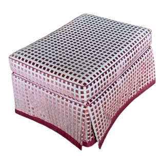 Vintage Ottoman With Skirt Custom Made For Sale