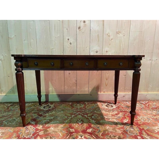 Wood 20th Century English Flat Desk For Sale - Image 7 of 7