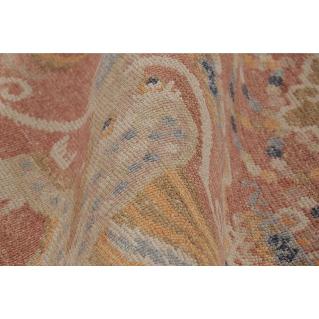 Textile Rug & Kilim’s Distressed Dragon Rug, Rust and Gold With Dramatic Pictorials For Sale - Image 7 of 8