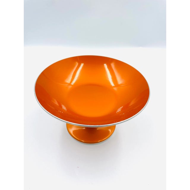 Bjorn Engo Mid 20th Century Bjorn Engo "Emalox Norway" Pedestal Bowl With Matching Salt & Pepper Set- 3 Pieces For Sale - Image 4 of 13