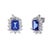 Modern Natural Tanzanite and Natural Diamond Earrings in 18k Gold For Sale - Image 3 of 8
