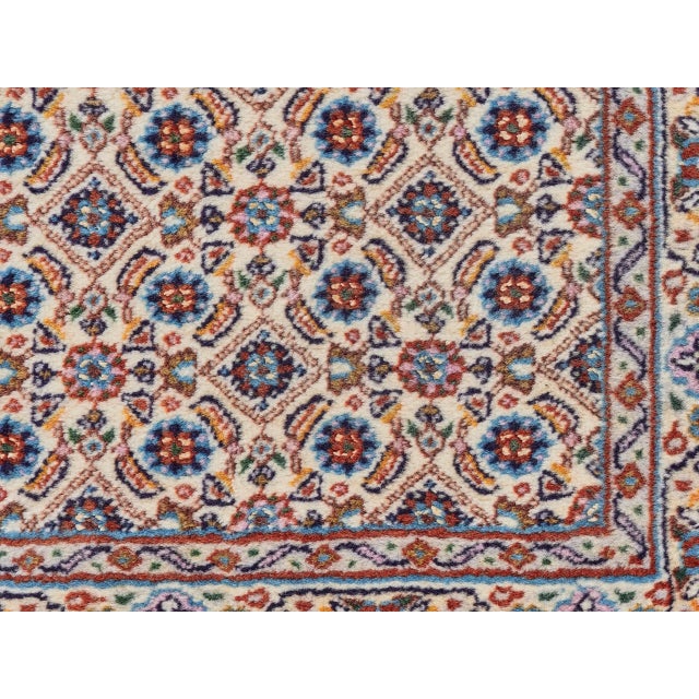 Hand-Knotted Middle Eastern Moud Rug For Sale - Image 3 of 8