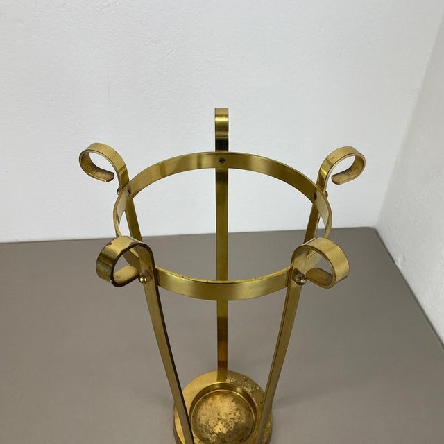 Hollywood Regency Brass Umbrella Stand, Italy, 1970s For Sale - Image 6 of 18