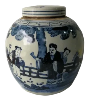Chinese Blue and White Porcelain Ginger Jar