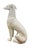 Figurative Late 20th Century Life Size Glazed Ceramic Italian Greyhound Figurine For Sale - Image 3 of 11