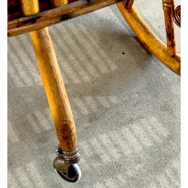 Modern French Modernist Rattan Bar or Flower Cart with Bottle Holders For Sale - Image 3 of 18