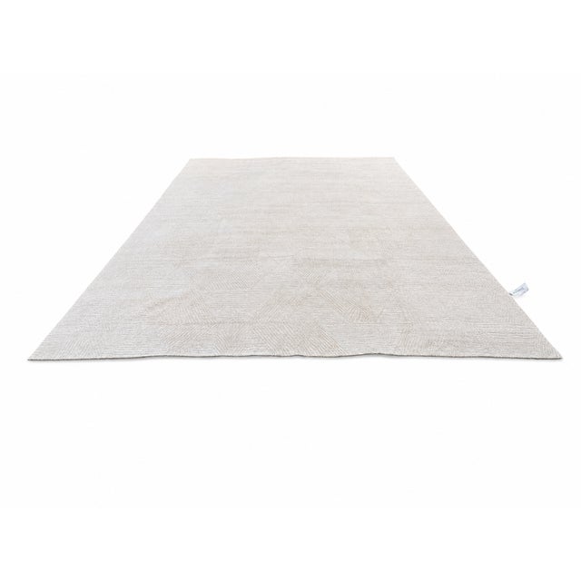 Restoration Hardware Rh Varusha Wool & Silk Rug – 12' × 15' Wheat | 100 Tibetan Knots Per Square Inch | Made in Nepal For Sale - Image 4 of 18