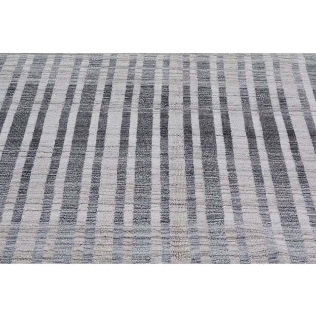 Contemporary Indian Modern Hand Loom Wool Rug,8'X10' For Sale - Image 3 of 6