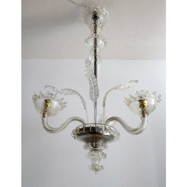 Italian Murano Glass Chandelier, 1950s For Sale - Image 16 of 18