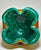 Mid-Century Modern Mid 20th Century Emerald Green & Yellow Murano Attributed Glass Dish/Ashtray For Sale - Image 3 of 6