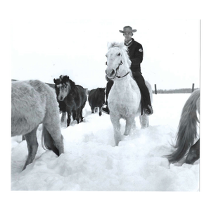 1962 Michigan Snow at Gay El Rancho Equestrian Photograph