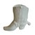 Rustic Vintage White Ceramic Cowboy Boot Vase For Sale - Image 3 of 8