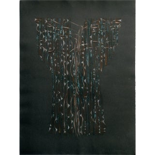 Kimono of Teal Lace and Orange Ribbons by Patricia A. Pearce For Sale