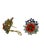 These gorgeous and unique flower cluster earrings contain heart shaped coral petals with a cabochon treated emerald center...